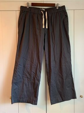 Pact Women's Daily Twill Pant pull on drawstring Charcoal gray XL